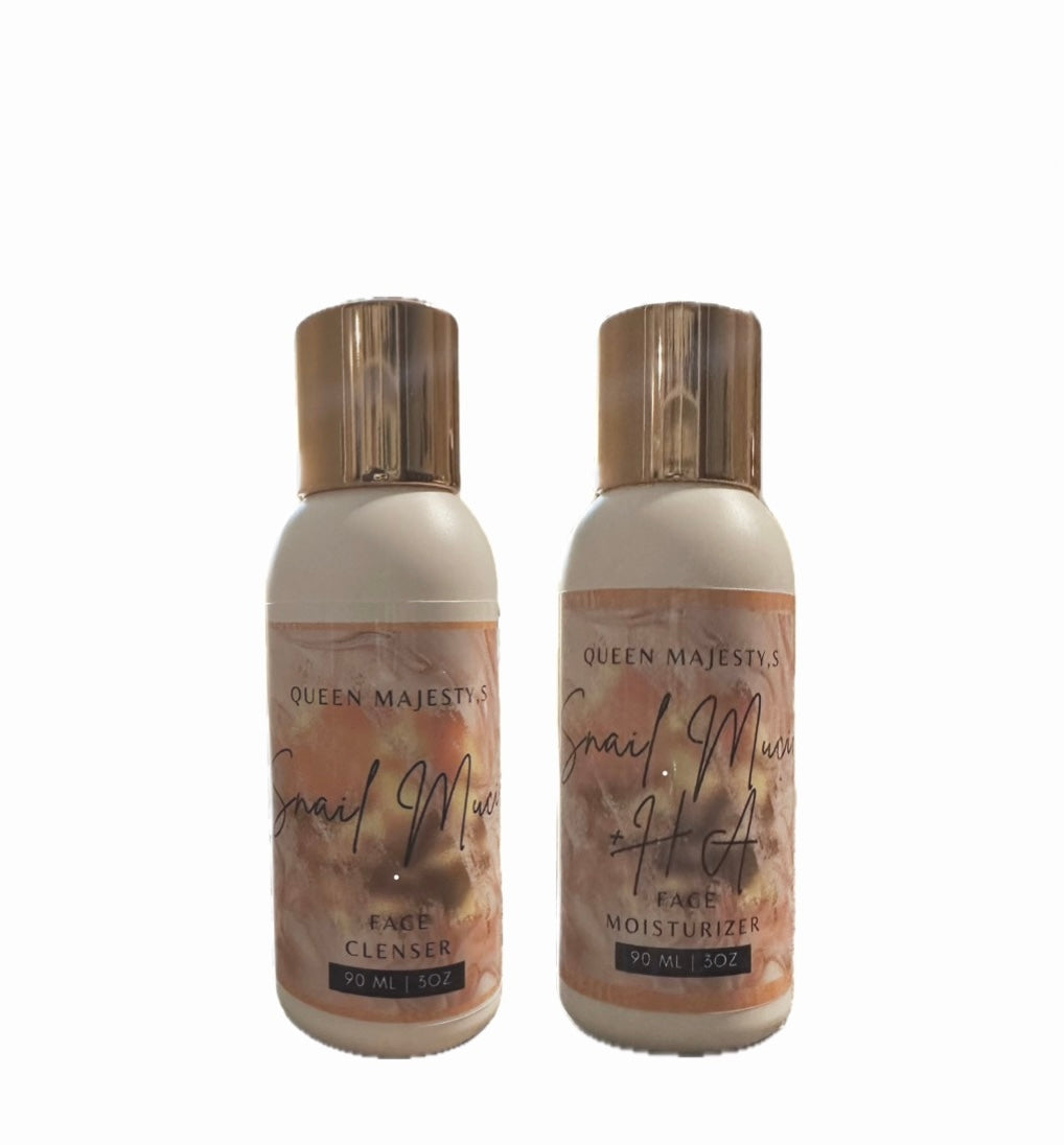 Snail Mucin Face Cleanser & Snail Mucin + Hyaluronic Acid Face Moisturizer