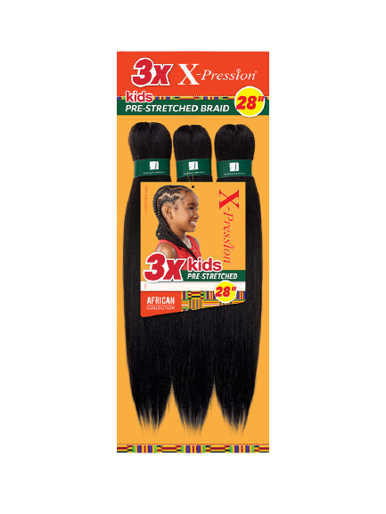 3x X-Pression Pre-Stretched Braid 28"