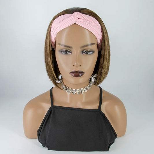 10"inch #4/27 %100 Human hair Head Band wig Bob